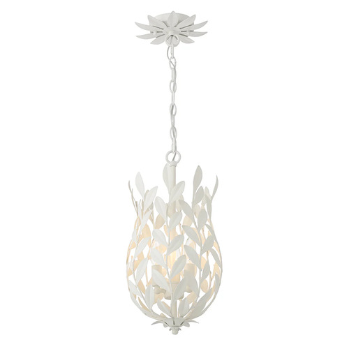 Broche 3-Light Mini Pendant in Matte White by Crystorama Lighting