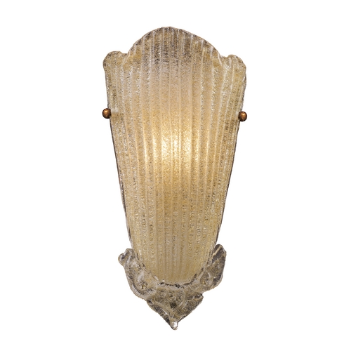 Elk Lighting Sconce Wall Light with Clear Glass in Antique Gold Leaf Finish 1520/1