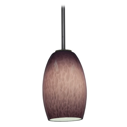 Access Lighting Modern Mini Pendant with Purple Glass by Access Lighting 28078-1R-ORB/PLC