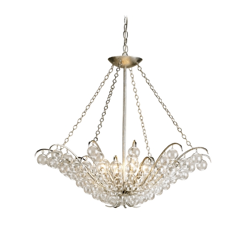 Pendant Light in Contemporary Silver Leaf Finish
