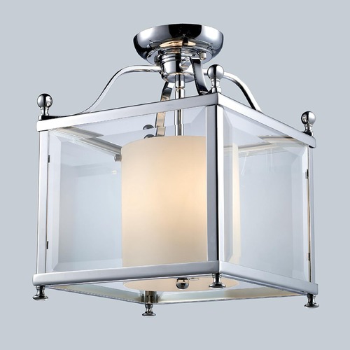 Fairview Chrome Semi-Flush Mount by Z-Lite