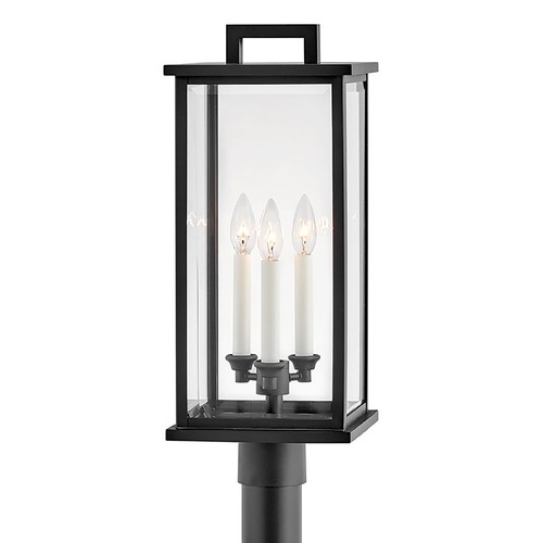 Weymouth Large Post Top Lantern in Black by Hinkley Lighting