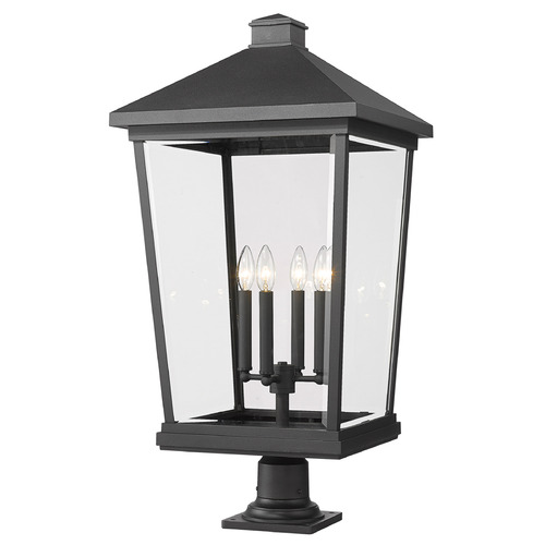 Beacon Black Post Light by Z-Lite