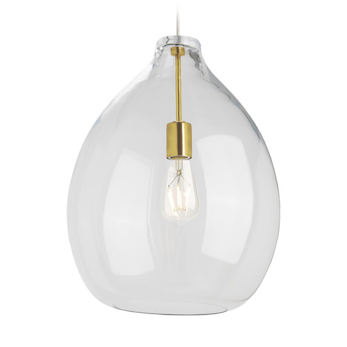 Quinton LED Pendant in Natural Brass by Visual Comfort Modern