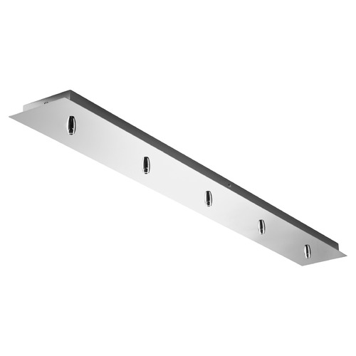 5-Light Linear Multi-Port Canopy in Chrome by Oxygen Lighting