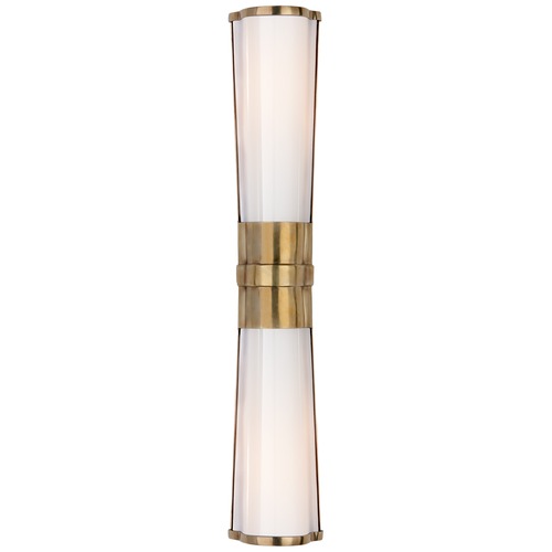 Visual Comfort Signature Collection E.F. Chapman Carew Linear Sconce in Antique Brass by Visual Comfort Signature CHD1563ABWG