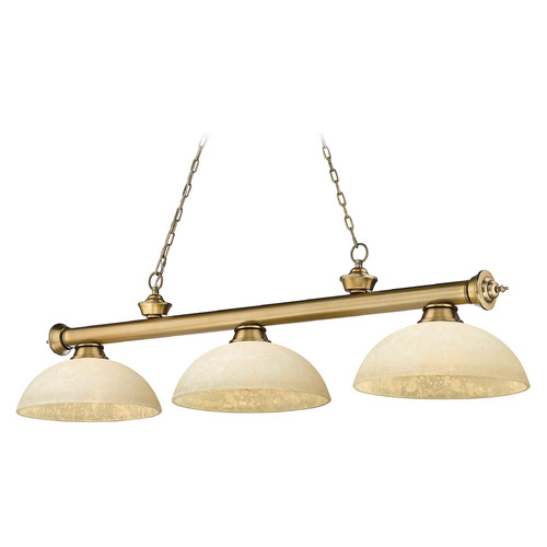 Z-Lite Cordon Rubbed Brass Billiard Light by Z-Lite 2306-3RB-DGM14