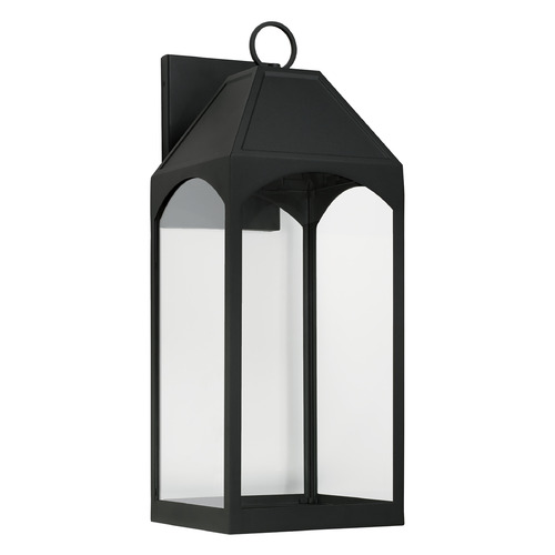 Capital Lighting Burton 26.25-Inch Outdoor Wall Lantern in Black by Capital Lighting 946341BK-GL