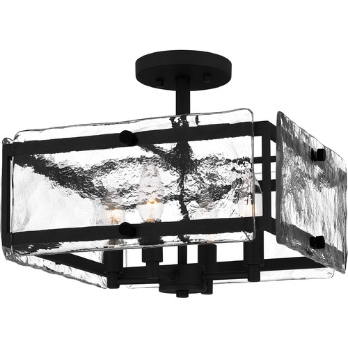 Lancer Semi-Flush Mount in Earth Black by Quoizel Lighting