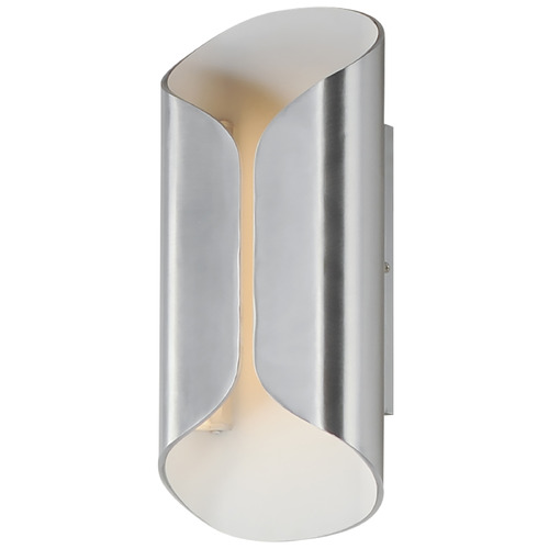 Folio Satin Aluminum & White LED Outdoor Wall Light by ET2 Lighting