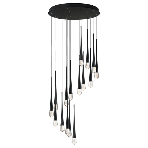 Pierce Black LED Multi-Light Pendant by ET2 Lighting