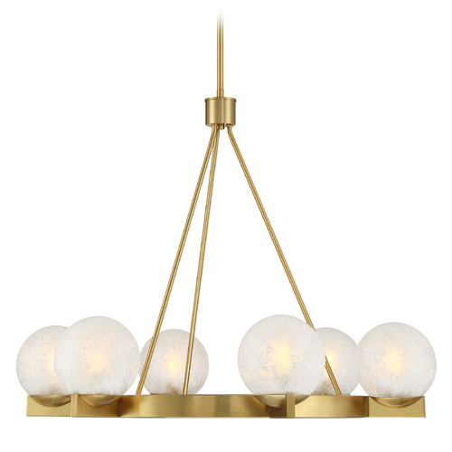 Savoy House Lighting Darien Warm Brass Chandelier