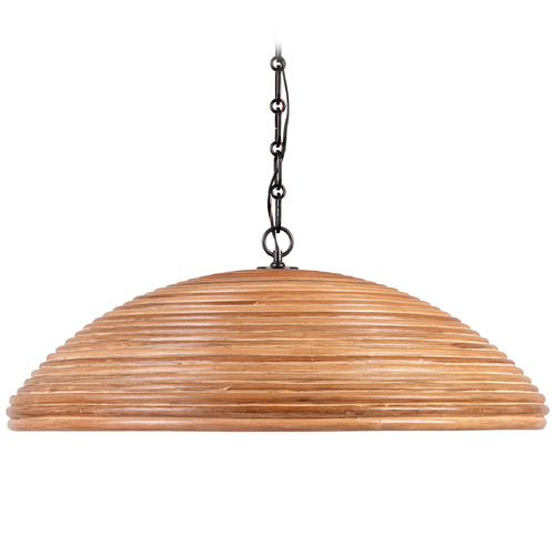 Linnea Bronze Natural Ribbon Glass Large Chandelier