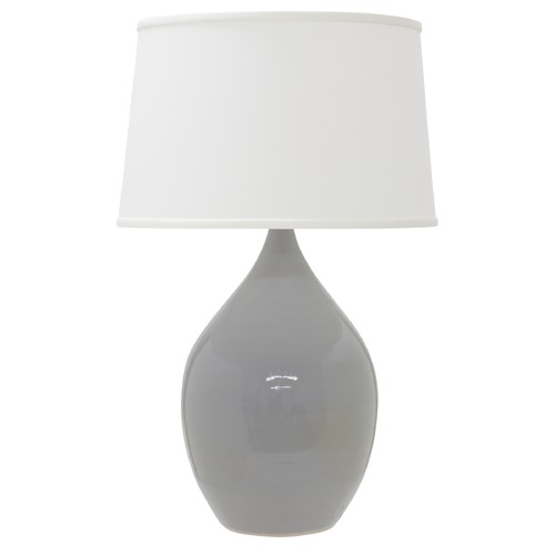 Scatchard Stoneware Gray Gloss Table Lamp by House of Troy Lighting