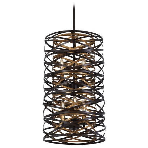 Minka Lavery Vortic Flow Dark Bronze with Mosaic Gold Pendant by Minka Lavery 4672-111