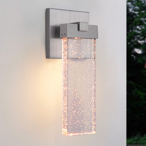 Aria 14.50-Inch LED Outdoor Wall Light in Satin Aluminum by Craftmade Lighting