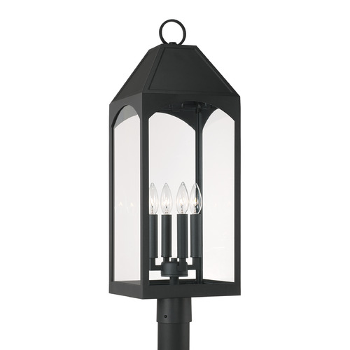 Capital Lighting Burton Outdoor Post Lantern in Black by Capital Lighting 946343BK