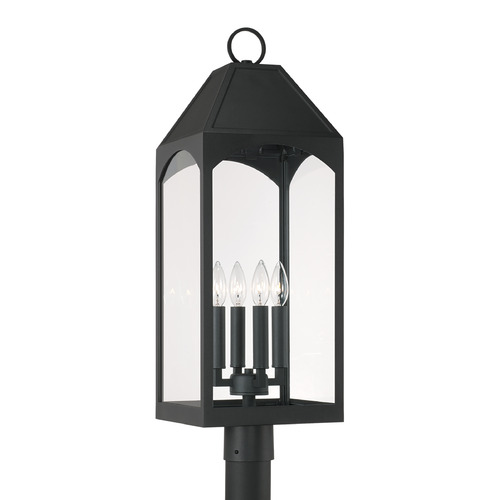 Burton Outdoor Post Lantern in Black by Capital Lighting