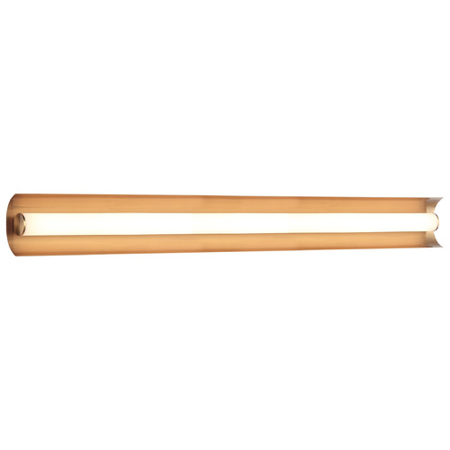 Norvan Aged Gold Brass LED Vertical Bathroom Light by Matteo Lighting