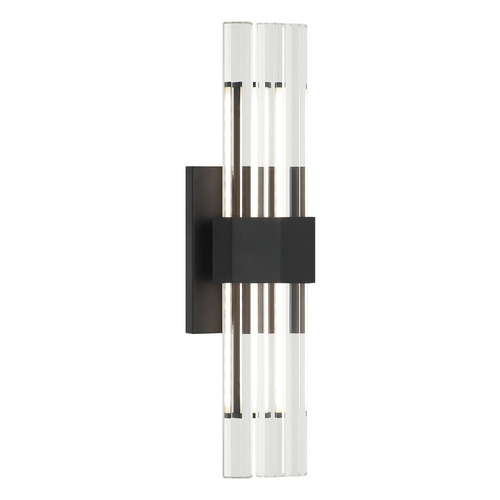 Matteo Lighting Matteo Lighting Krustallos Matte Black LED Vertical Bathroom Light S06918MB
