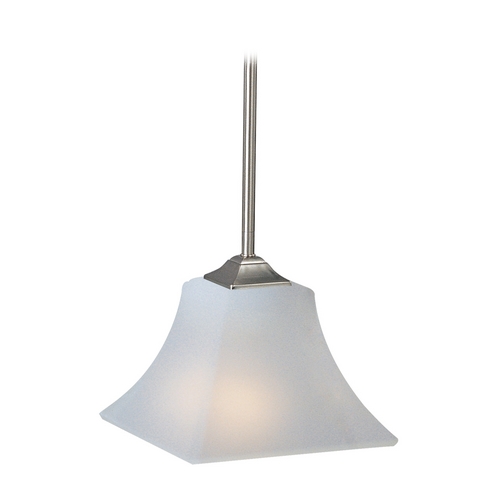 Maxim Lighting Maxim Lighting Aurora Satin Nickel Mini-Pendant Light with Square Shade 92090FTSN