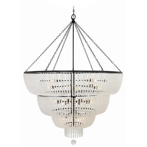 Crystorama Lighting Crystorama Lighting Rylee Matte Black Chandelier 618-MK