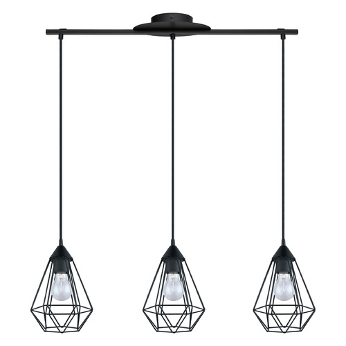 Tarbes Matte Black Multi-Light Pendant by Eglo Lighting