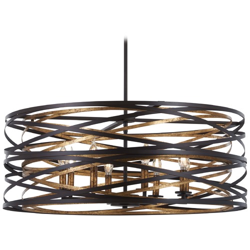 Minka Lavery Vortic Flow Dark Bronze with Mosaic Gold Pendant by Minka Lavery 4677-111