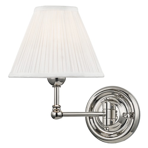 Hudson Valley Lighting Classic No. 1 Swing Arm Sconce in Polished Nickel by Hudson Valley Lighting MDS101-PN