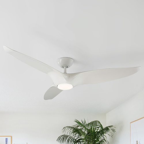 Modern Forms by WAC Lighting Morpheus 60-Inch LED Smart Outdoor Fan in Gloss White 2700K by Modern Forms FR-W1813-60L-27-GW