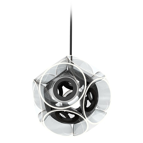 Kuzco Lighting Magellan 23-Inch LED Pendant in Black & Clear by Kuzco Lighting CH51624-BK/LG