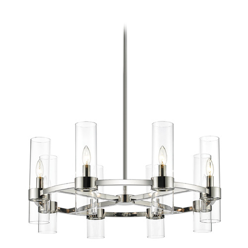 Z-Lite Datus Polished Nickel Chandelier by Z-Lite 4008-8PN