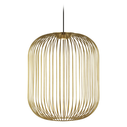 Kai 2 LED Pendant in Plated Brass by Visual Comfort Modern