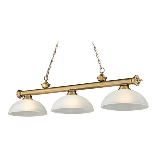 Z-Lite Cordon Rubbed Brass Billiard Light by Z-Lite 2306-3RB-DWL14