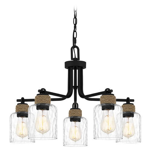 Baltic 25.50-Inch Chandelier in Matte Black by Quoizel Lighting