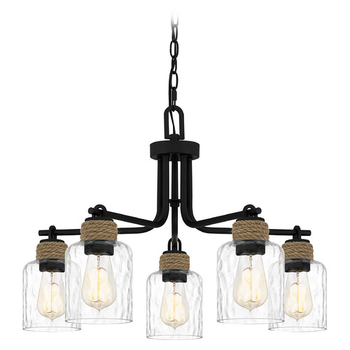 Quoizel Lighting Baltic 25.50-Inch Chandelier in Matte Black by Quoizel Lighting BTC5025MBK