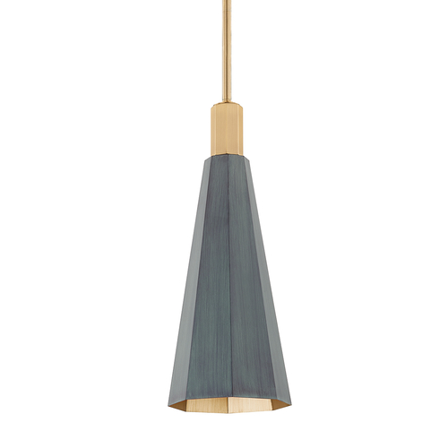 Huntley Mini Pendant in Patina Brass & Verde by Troy Lighting