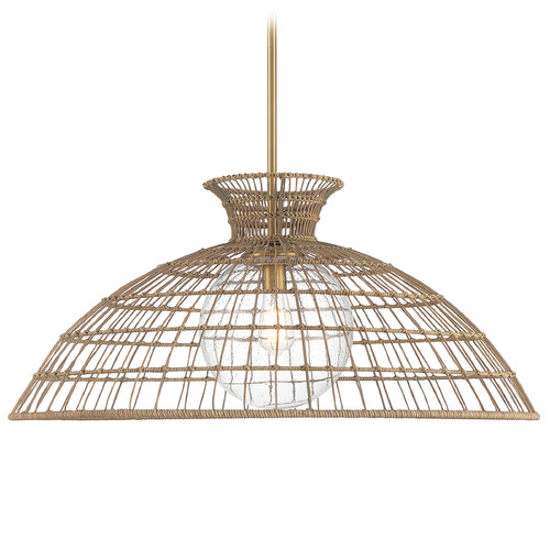 Savoy House Savoy House Lighting Lanai Warm Brass Pendant Light with Globe Shade 7-6427-1-322