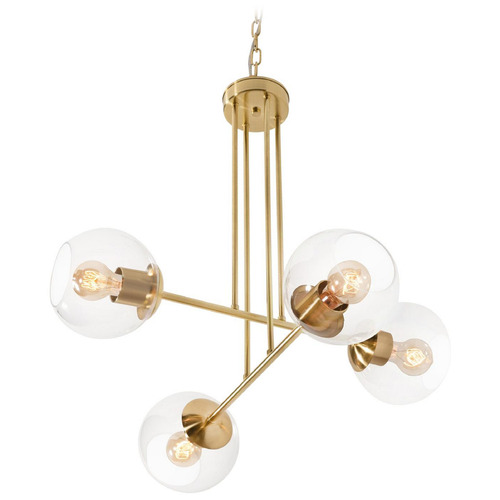 Afx Lighting Jamie Satin Brass Pendant Light with Globe Shade