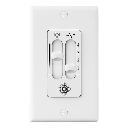 Visual Comfort Fan Collection Four-Speed Dimmer Wall Control by Visual Comfort & Co Fan Collection ESSWC-6-WH