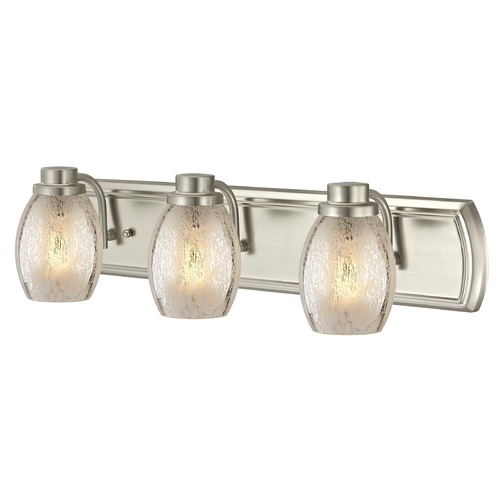 Design Classics Lighting Industrial Mercury Glass 3-Light Bath Vanity Light in Satin Nickel 1203-09 GL1034-MER