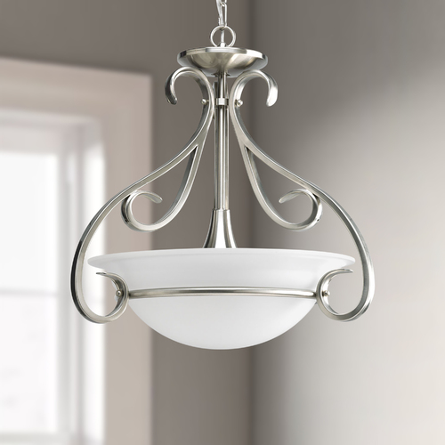 Progress Lighting Torino Pendant in Brushed Nickel by Progress Lighting P3843-09