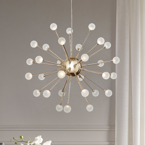 Impulse 24-Inch LED Chandelier in Polished Gold by Fredrick Ramond