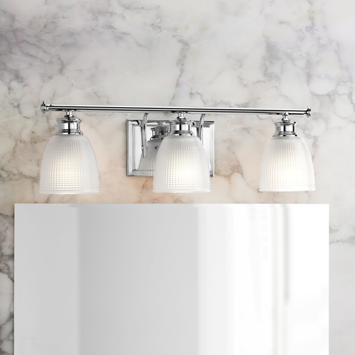 Lucky Farmhouse Bathroom Light in Chrome by Progress Lighting