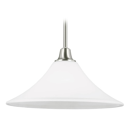 Generation Lighting Metcalf 15-Inch Pendant in Brushed Nickel by Generation Lighting 6513201-962