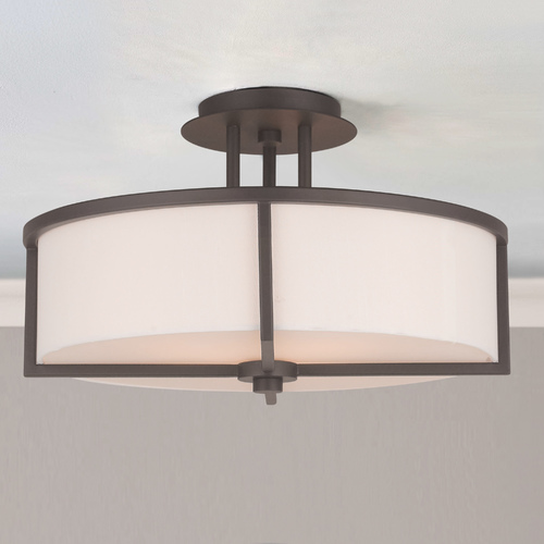 Livex Lighting Livex Lighting Wesley Bronze Semi-Flushmount Light 51074-07
