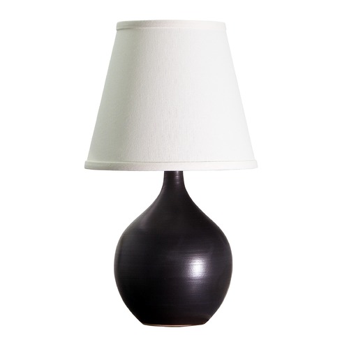 Scatchard Stoneware Black Matte Table Lamp by House of Troy Lighting
