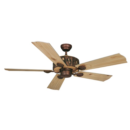 Vaxcel Lighting Log Cabin Weathered Patina Ceiling Fan by Vaxcel Lighting FN52265WP