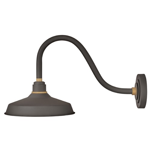 Hinkley Foundry 12-Inch Wide Museum Bronze & Brass Barn Light by Hinkley Lighting 10342MR