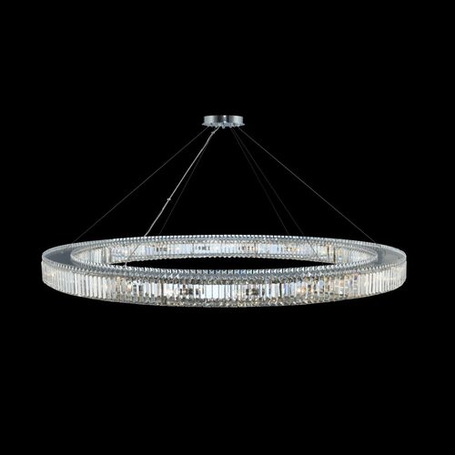 Rondelle 72-Inch Pendant in Polished Chrome by Allegri Crystal